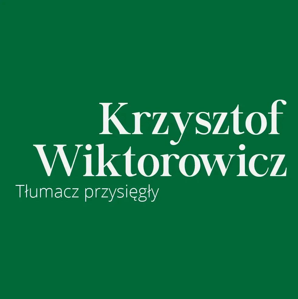 Krzysztof Wiktorowicz | Tłumacz przysięgły