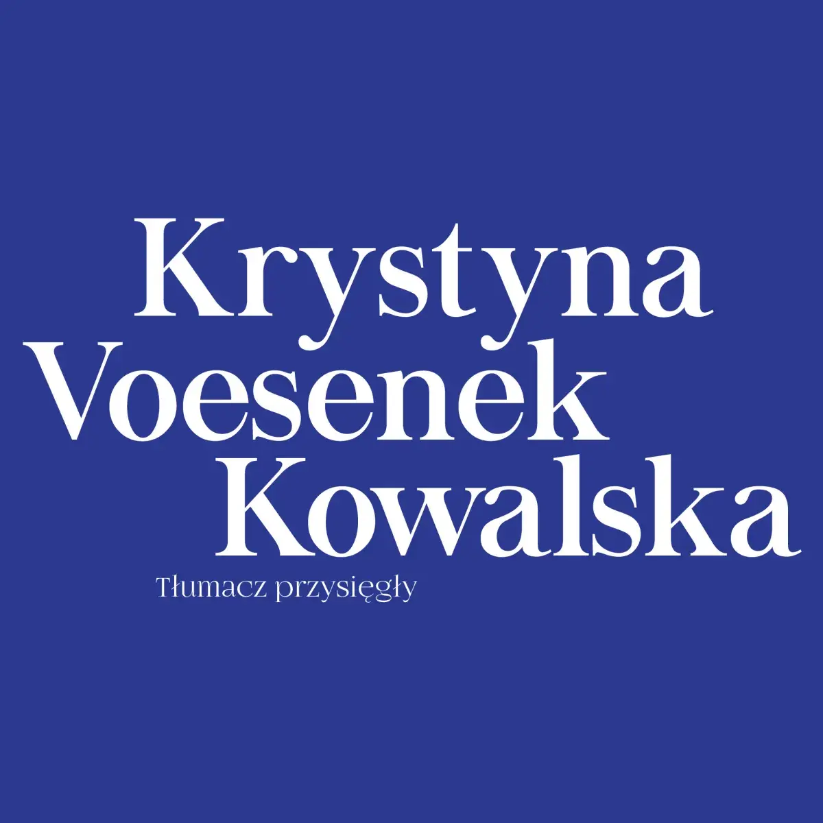Krystyna Voesenek-Kowalska | Tłumacz przysięgły
