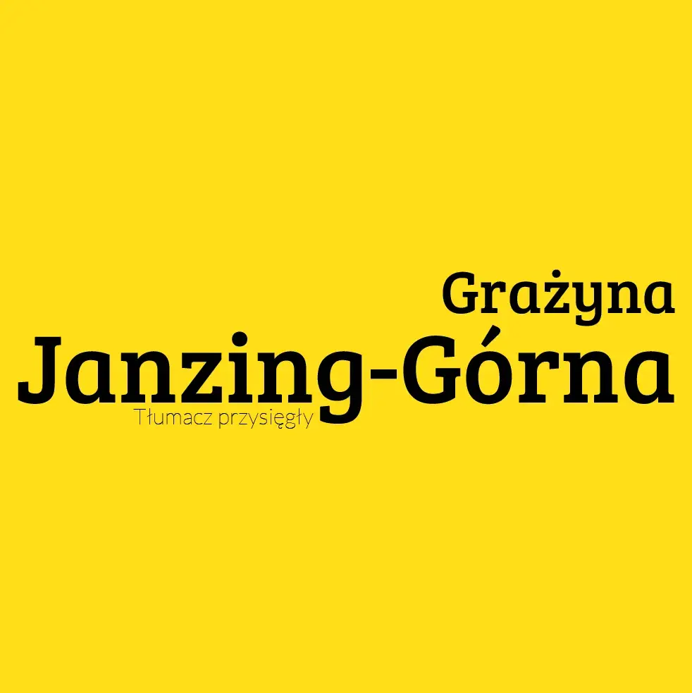 Grażyna Janzing-Górna | Tłumacz przysięgły