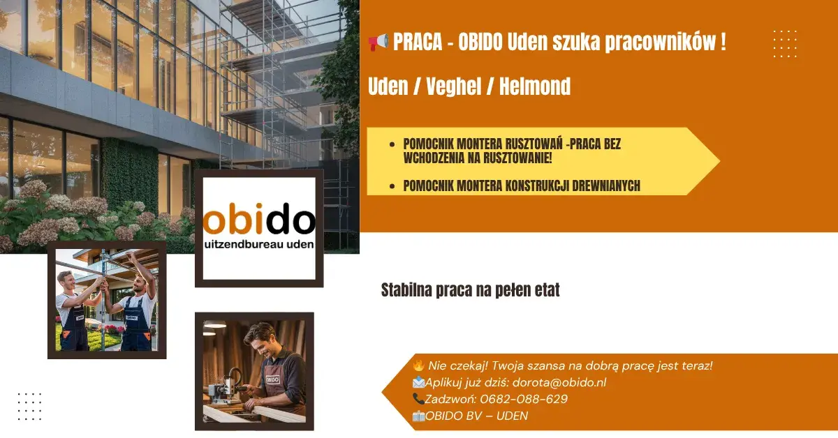 Pomocnik montera rusztowań Uden / Veghel / Oss / Helmond | Uden | €16.59