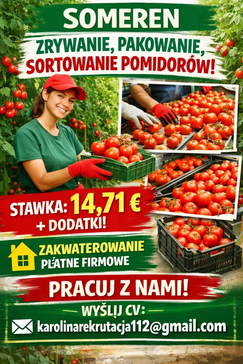 Pakowanie sortowanie zrywanie pomidorów | Someren | €14.71