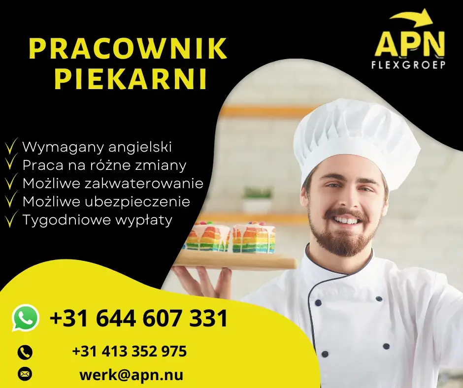 praca w piekarnia  | Uden